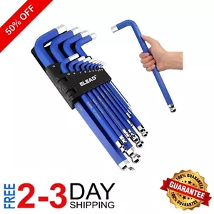 Ergonomic 13-Piece Metric Hex Wrench Set | Long Ball End & Corrosion Resistant - Picture 1 of 11