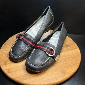 Tommy Hilfiger Fiona Driving Flats Loafers Shoes Womens 9M Black VGUC - Picture 1 of 17