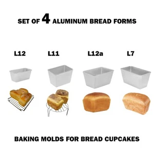 LOTE 4 LATAS DE PAN MOLDE PARA HORNEAR PASTELES MOLDE PARA HORNEAR PAN L7, L11, L12, L12A - Imagen 1 de 18