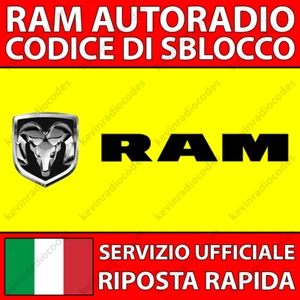 ✅RAM RADIO CODICE DI SBLOCCO PER TUTTI I MODELLI 1500 2500 3500 4500 NAVIGATION✅ - Foto 1 di 12