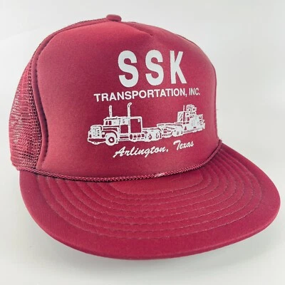 SSK Transportation Arlington TX Mesh Snapback Trucker Hat Cap VTG Semi Tractor - Image 1 of 4
