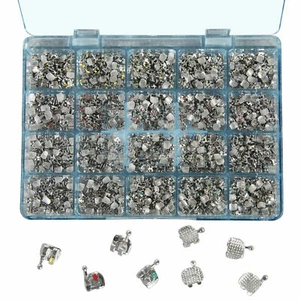 1000 PIEZAS Brackets de ortodoncia dental de metal soporte MINI MBT.022 345 ganchos CQ-P - Imagen 1 de 11