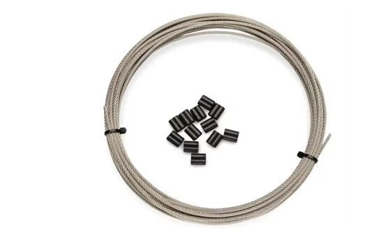 49 Strand Cable 7x7 Stainless Steel Fishing Wire Leader 20 Crimps 30ft 180 lbs - Image 1 of 1