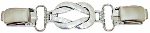 Better Than Buttons Silver Knot Cardigan Clip ~ For Sweaters Dresses Or Scarf - Picture 1 of 1