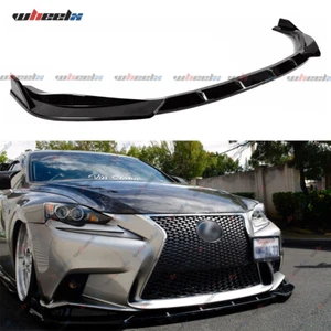 Front Bumper Lip Body Kit For 2014-2016 Lexus IS250 IS350 F-Sport Glossy Black - Picture 1 of 10