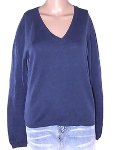 Sisley Maglia Maglioncino Donna Blu Manica Lunga M Medium - Imagen 1 de 9