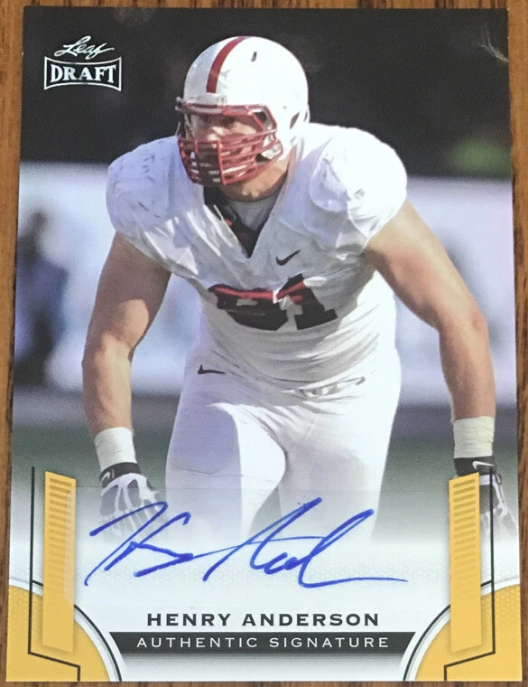 2015 Leaf Draft Autographs Henry Anderson #BA-HA1 Stanford Cardinal - Image 1 of 2