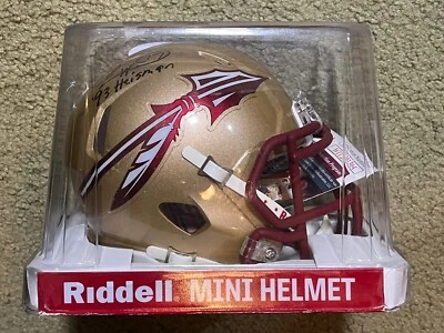 Charlie Ward Signed FSU Flash signed Mini Helmet  93 Heisman Inscription JSA COA - Image 1 of 4