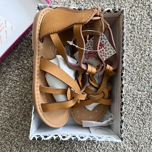 Kensie Mädchen Camel Reißverschluss flache Sandalen Schuhe Medium (B, M) Kleinkind-Größe 10c - Bild 1 von 1