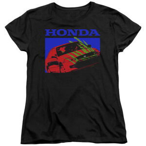 Honda Womens T-Shirt Bold Civic Coupe Black Tee
