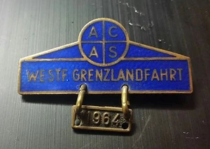 ACAS Brosche Westf Grenzlandfahrt 1964 emailliert 52x35mm - Picture 1 of 1