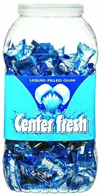 Center Fresh Spearmint Centre-filled Chewing Gum Jar cool breath 210 pcs FRSP - Image 1 of 3