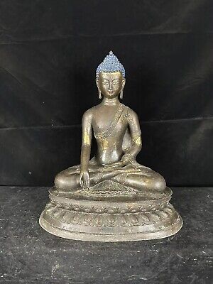 22  Old Tibet Buddhism Bronze Gild Sakyamuni Shakyamuni Buddha Statue • 2,217.51$