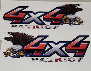 PAIR Attack Eagle american Flag 4X4 PATRIOT Decals / Stickers - Picture 1 of 2