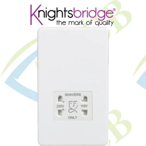 CONECTOR AFEITADORA DOBLE VOLTAJE 115/230V BLANCO MATE SIN TORNILLOS, IP20 CON GARANTÍA DE 15 AÑOS - Imagen 1 de 2