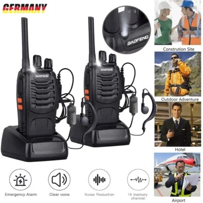 2x Baofeng Walkie Talkie BF-888S Sprechfunkgeräte Handfunkgerät Set 16Kanäle 5KM - Bild 1 von 4