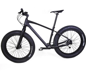 26er Carbon Fat Bike Bicicleta completa Snow Frame Fork Wheelset UD Matt Shimano 21" - Imagen 1 de 9
