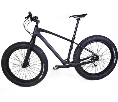 26er Carbono Fat Bike Bicicleta Completa Cuadro de Nieve Horquilla Juego de Ruedas UD Mate Shimano 21" Foto 1 de 4