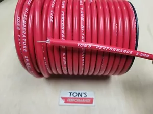 Ton's Performance 8mm RED silicone Spiral Core Spark plug wire By the foot - Picture 1 of 2