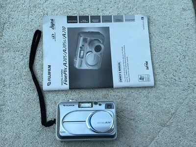 Fujifilm FinePix A Series A210 3.2MP Digital Camera Silver Works With Manual - Image 1 of 4
