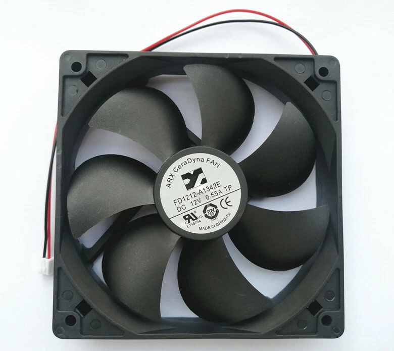 1PC  2PIN power supply Cooling Fan CeraDyna FD1212-A1342E DC 12V 0.55A TP 12025  - Image 1 of 4