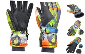 Ski Gloves, Waterproof Snow Gloves -30℉ S(Suggest Kids 8-9 Years') Kids Grey - Picture 1 of 7