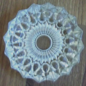 VINTAGE LEAD CRYSTAL CUT GLASS LARGE 5" ROUND STARBURST CANDYDISH ASHTRAY - Picture 1 of 2