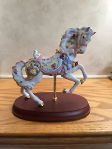 1993 VINTAGE Lenox ROSE PRANCER Carosello Cavallo Pregiata Porcellana Attesa! - Foto 1 di 6