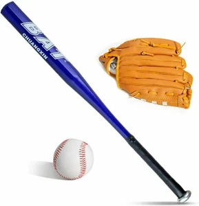 Juego de pelotas de béisbol bate de béisbol + béisbol + guante de béisbol aluminio 32" AZUL - Imagen 1 de 1