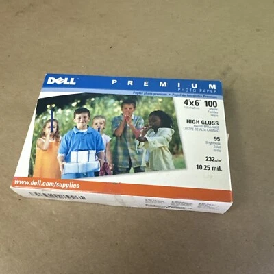 Dell Premium High Gloss 4x6 100 Sheets Photo Paper 95 Brightness Acid Free - Image 1 of 4