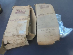Vintage New Old Stock NOS Pair of Ford Front Bumper Guards 1A-17996 1A-17997 - Picture 1 of 6