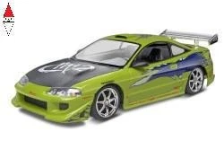 REVELL 1/25 MODEL SET FAST  AND FURIOUS - BRIAN S 1995 MITSUBISHI ECLIPSE - Immagine 1 di 2