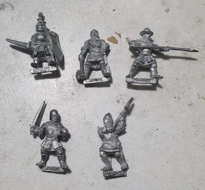 Job Lot Citadel Bretonnian Knights X 5 4154 Warhammer Metal 1980s Knight OOP - Picture 1 of 6