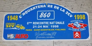 KUNSTSTOFF RALLYE PLATTE 50 JAHRE 2 PS 1948 1998 YVELINES 78 - Bild 1 von 4