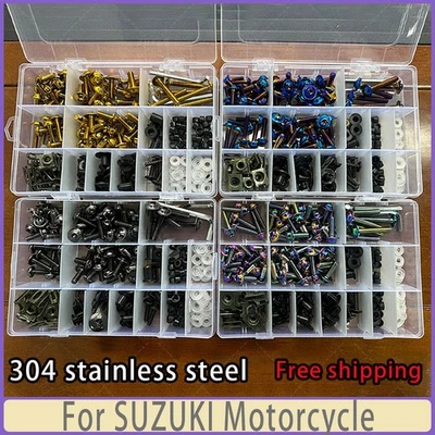 For SUZUKI Motorcycle 192PCS Stainless steel Fairing Bolt Bodywork Screws Kit - Image 1 of 4