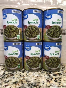 6 LATTINE Spinaci a foglia di grande valore 13,5 oz lattina verdure miste taglio zuppa quiche - Foto 1 di 6