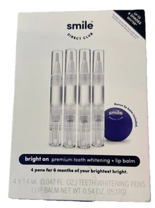 Smile Direct Club Teeth Whitening pens with Lip Balm - 4 Pack 1.4ml Gel Pens - Picture 1 of 3