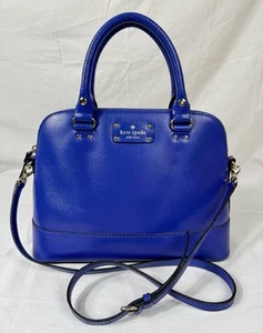๐๐๐NWOT KATE SPADE ROYAL BLUE 2WAY XBODY PURSE Rachelle Wellesley Satchel - Picture 1 of 20