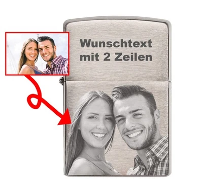 Zippo Feuerzeug mit Gravur – Ihr Wunschtext & Wunschbild - Bild 1 von 4