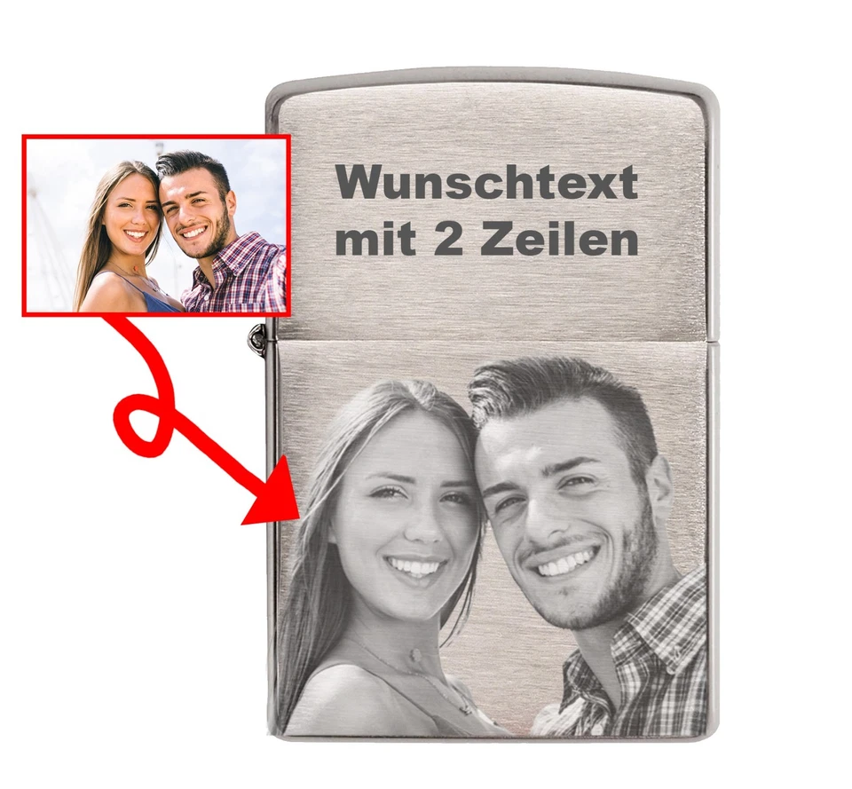 Zippo Feuerzeug mit Gravur – Ihr Wunschtext & Wunschbild - Bild 1 von 4