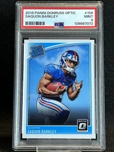 2018 Panini Donruss Optic Saquon Barkley #156 PSA Mint 9 - Picture 1 of 2