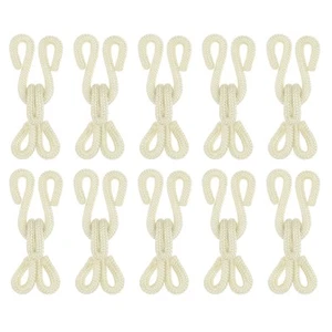 14pcs Sewing Hooks and Eye Polyester Covered Beige 27mm Length - Picture 1 of 8