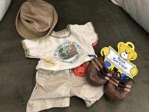 Build A Bear Park Ranger Hiking Clothing -  Hat, Sneakers, Hiking Shorts, Top - Picture 1 of 7