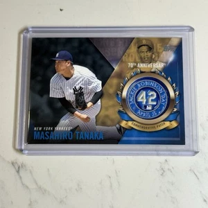 2017 Topps 70th Anniversary Jackie Robinson Logo Patch #JRPC-MTA Masahiro Tanaka - Picture 1 of 2