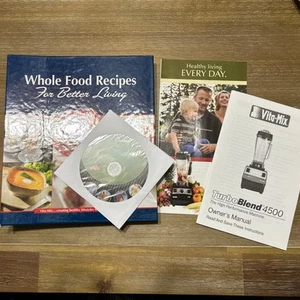 Vitamix TurboBlend 4500 3-ring Recipe Book 260 Glossy Pages & DVD Bundle c2007 - Picture 1 of 12