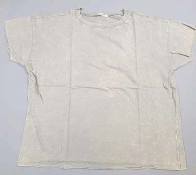 Zenana Women's Short Sleeve T-Shirt  Size 1X/2X Acid Wash Sage - Image 1 of 4