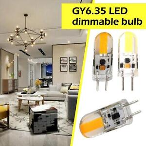 6pcs GY6.35 LED 4W COB Lamp Pin Base Bulb Dimmable Warm White Cool White AC/DC