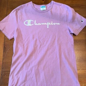 Champion Purple Short Sleeve Tee with Silver Logo - Size Medium - Picture 1 of 7