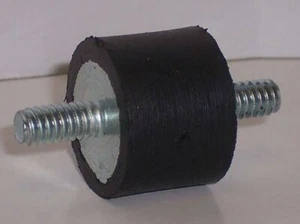NEW RUBBER VIBRATION ISOLATOR MOUNT 1/4-20 (1" x 3/4") WITH 5/8" LONG STUDS - Bild 1 von 1