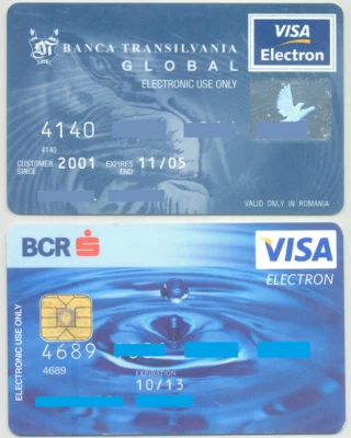 Romania bank cards  , Visa   ( Expired ) - Image 1 of 2